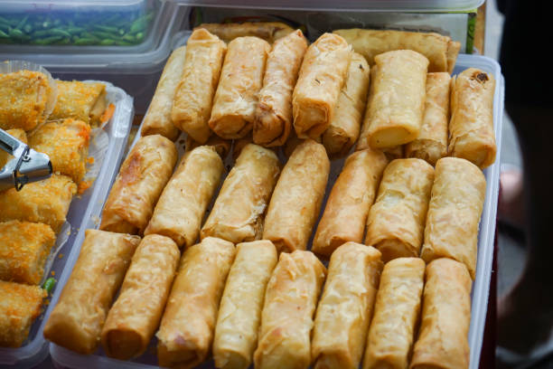 risoles, indonesian traditional snack - breadcrumb navigation imagens e fotografias de stock