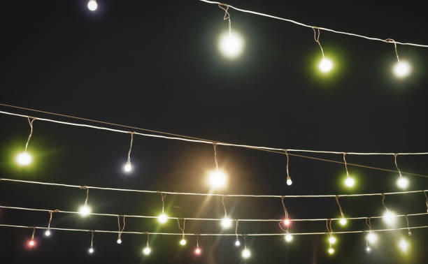 istock garland with colored lights, decorative lighting, background 1147529651