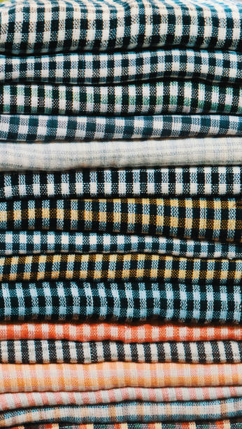 istock colorful towels, diaper, folded textiles, cloth as a background 1147530301