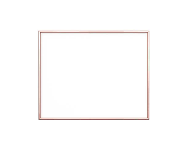 istock Rose gold frame mockup on a white background. 4x5 ratio Horizontal 1147530410