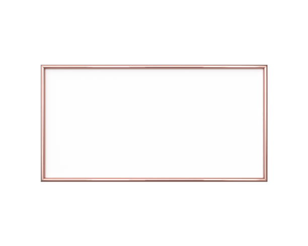 istock Rose gold frame mockup on a white background. 1x2 ratio Horizontal 1147530939