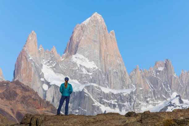 istock A woman looking at the Monte Fitz Roy range 1147532670