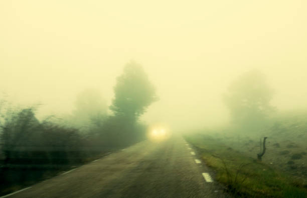 istock Mountain road with fog 1147532835