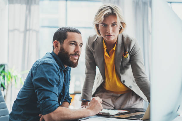 istock Business team at working process.Young professionals work with new startup. 1147533473