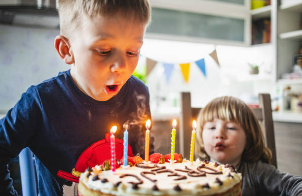 istock Toddler boy having a birthday cake 1147535039