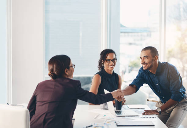 istock Pleased to meet you 1147536229
