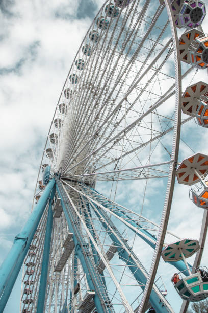 istock Carousel, Ferris wheel, amusement park. 1147537488