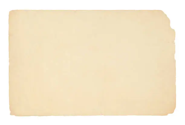 Vector illustration of A horizontal vector illustration of a plain blank beige colored old paper
