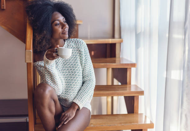 Beautiful woman drinking coffee