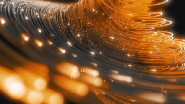 istock glowing fiber optic strings in dark. 3d illustration 1147539785
