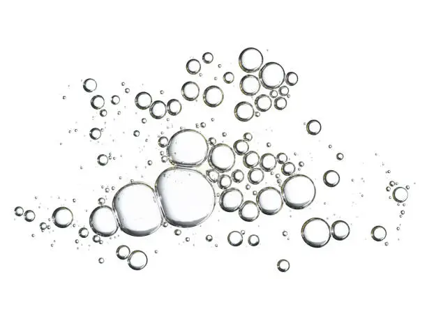 Photo of Large air water bubbles isolated