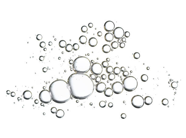 large air water bubbles isolated - soap sud water bubble drop imagens e fotografias de stock