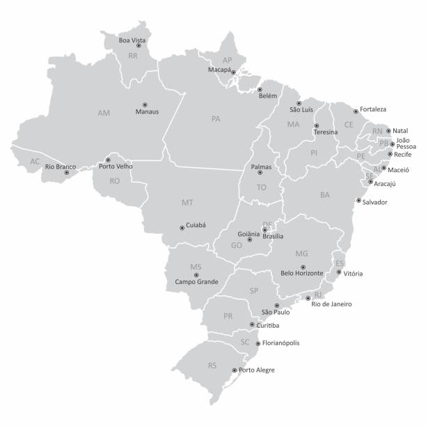 ilustrações, clipart, desenhos animados e ícones de mapa do brasil - pernambuco state