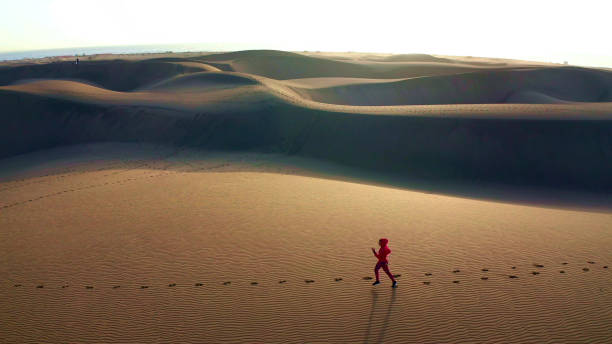 istock Desert run. Aerial view 1147550377