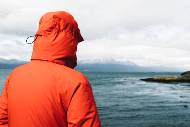 istock Man exploring the Beagle Channel in Ushuaia by cruise ship 1147550671