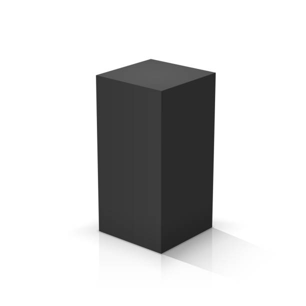 ilustraciones, imágenes clip art, dibujos animados e iconos de stock de el cuboide negro - prismas rectangulares