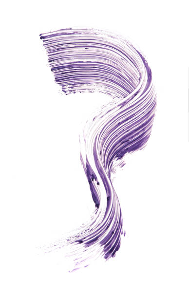 Purple stroke of mascara Purple stroke of mascara on a white background mascara brush stock pictures, royalty-free photos & images