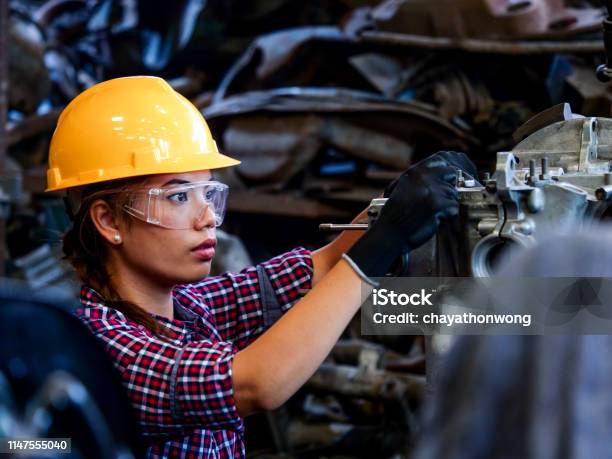 Young Asian Engineer Woman Stock Photo - Download Image Now - Engineer, Women, Manufacturing