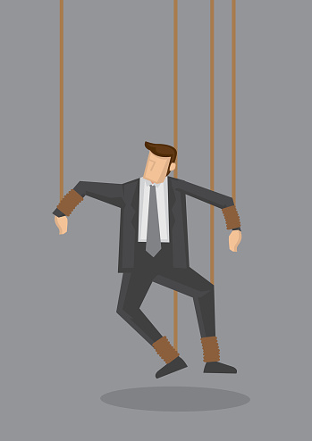 Man Stringed Puppet Businessman String Puppet Vector Concept Illustration Stock ...