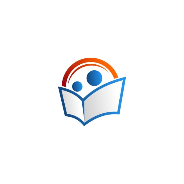 ilustraciones, imágenes clip art, dibujos animados e iconos de stock de personas que leen el logotipo del vector book - icono niño leyendo