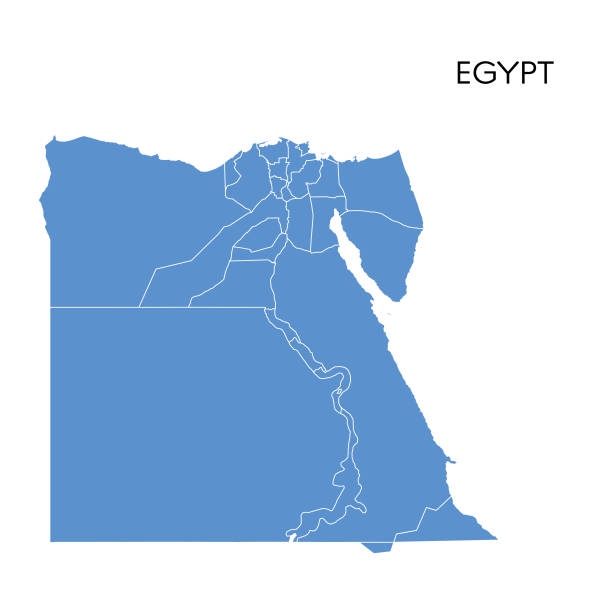 Egypt map Vector illustration of the map of Egypt egypt stock illustrations