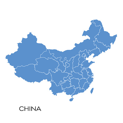 Vector illustration of the map of China