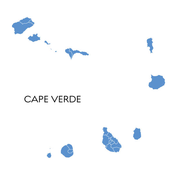 Cape Verde map Vector illustration of the map of Cape Verde cape verde stock illustrations