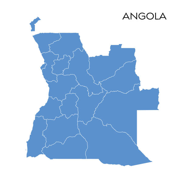 アンゴラのマップ - アンゴラ点のイラスト素材／クリップアート素材／マンガ素材／アイコン素材