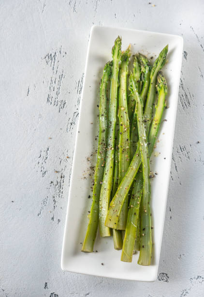 istock Bunch of cooked asparagus 1147561443