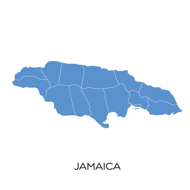 illustrazioni stock, clip art, cartoni animati e icone di tendenza di mappa giamaicana - jamaica