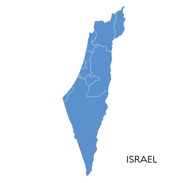 illustrazioni stock, clip art, cartoni animati e icone di tendenza di mappa di israele - israel