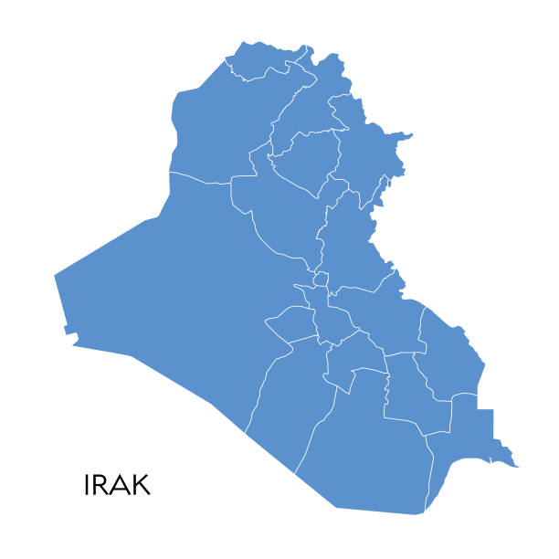 Irak map - Illustration vectorielle