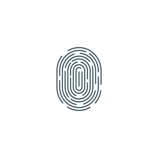 Finger print vector icon simple illustration isolated on white background Finger print vector icon simple illustration isolated on white background. thumbprint people cartoons stock illustrations