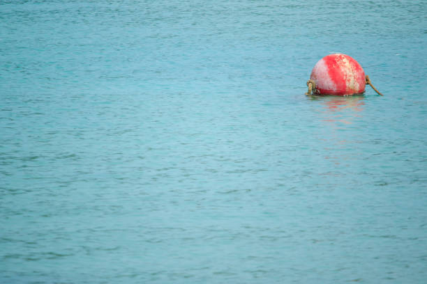 Buoy floating in the sea Used for alignment in the sea