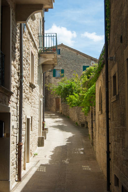 istock An empty street of SanMarino state 1147564030