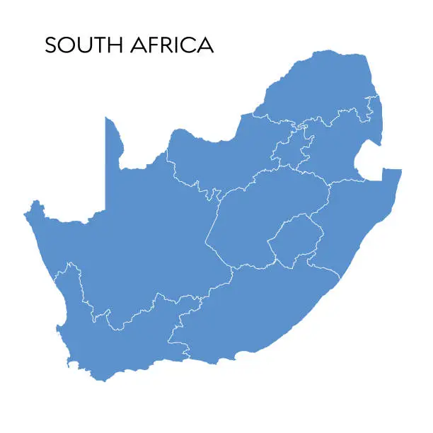 Vector illustration of South Africa map