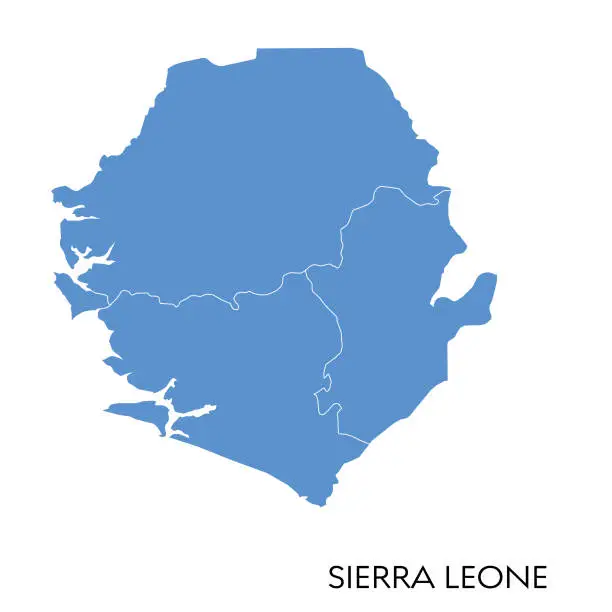 Vector illustration of Sierra Leone map