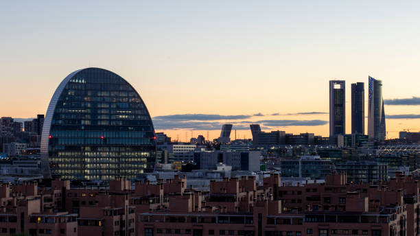 istock Madrid skyline at sunset in winter 1147566584
