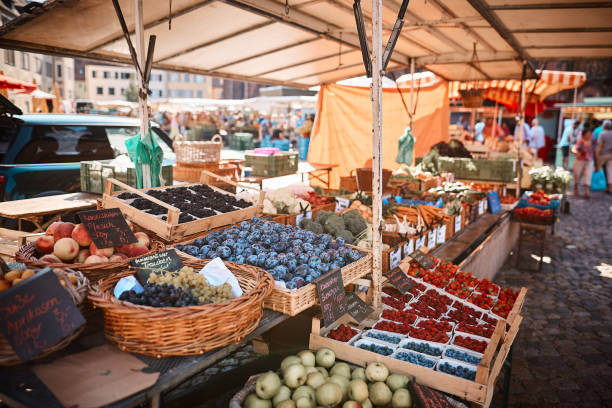 istock Outdoor summer fruit market 1147567831