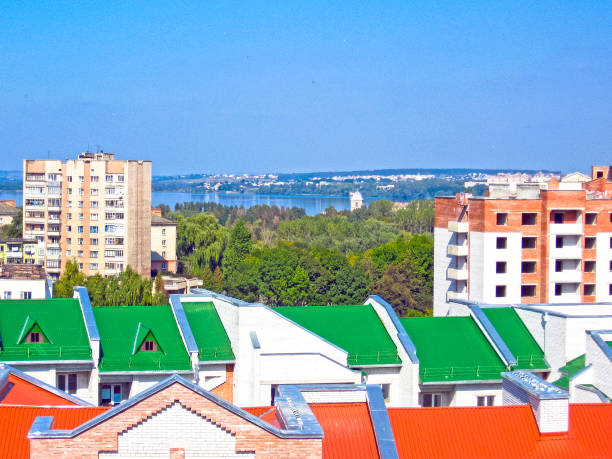 istock Urban landscape. Panoramic view landscape of a small town 1147568337