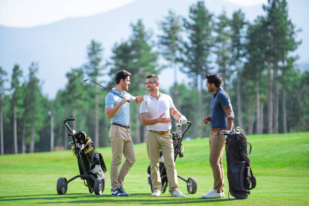 istock Friends Playing Golf on a Beautiful Sunny Day 1147568540
