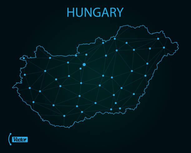 Map of Hungary Map of Hungary. Vector illustration. World map eger stock illustrations