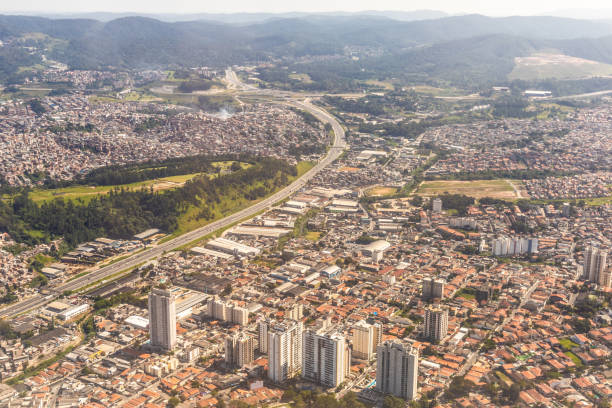 Neighborhood of Guarulhos,  Sao Paulo, Brazil. Top View Neighborhood of Guarulhos,  Sao Paulo, Brazil. Top View Photo guarulhos photos stock pictures, royalty-free photos & images