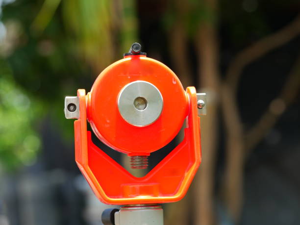 istock Surveyor equipment outdoors theodolite on tripod 1147578019