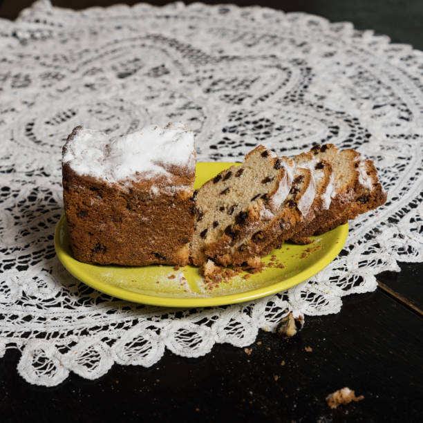 istock Slices of cake with raisins. 1147578989