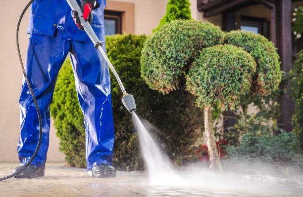 очистка жилой подъездной дороги - pressure cleaning стоковые фото и изображения