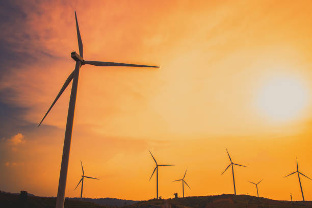 istock Windmills for electric power production 1147580382