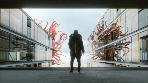 istock Abstract image of causal man with alien tentacles 1147583977