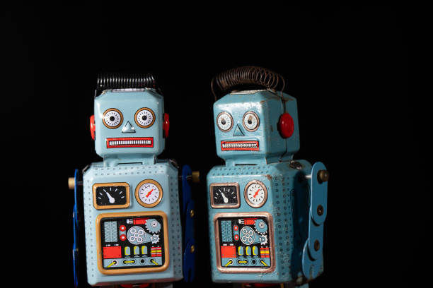 istock Vintage retro robot tin toy 1147586292