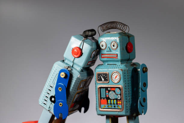 istock Vintage robot tin toy 1147586326